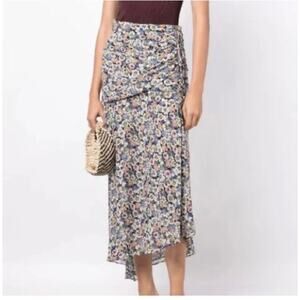 Veronica Beard Lucien Silk Floral Midi-Skirt 2
